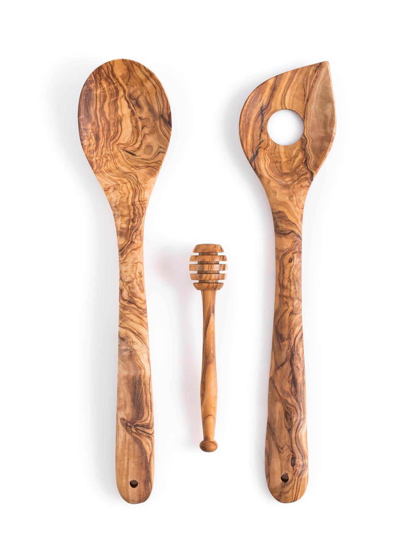 Wooden Utensils Set of 3 - Wooden Spoon ,Risotto Spoon and Honey Stirrer - Darido