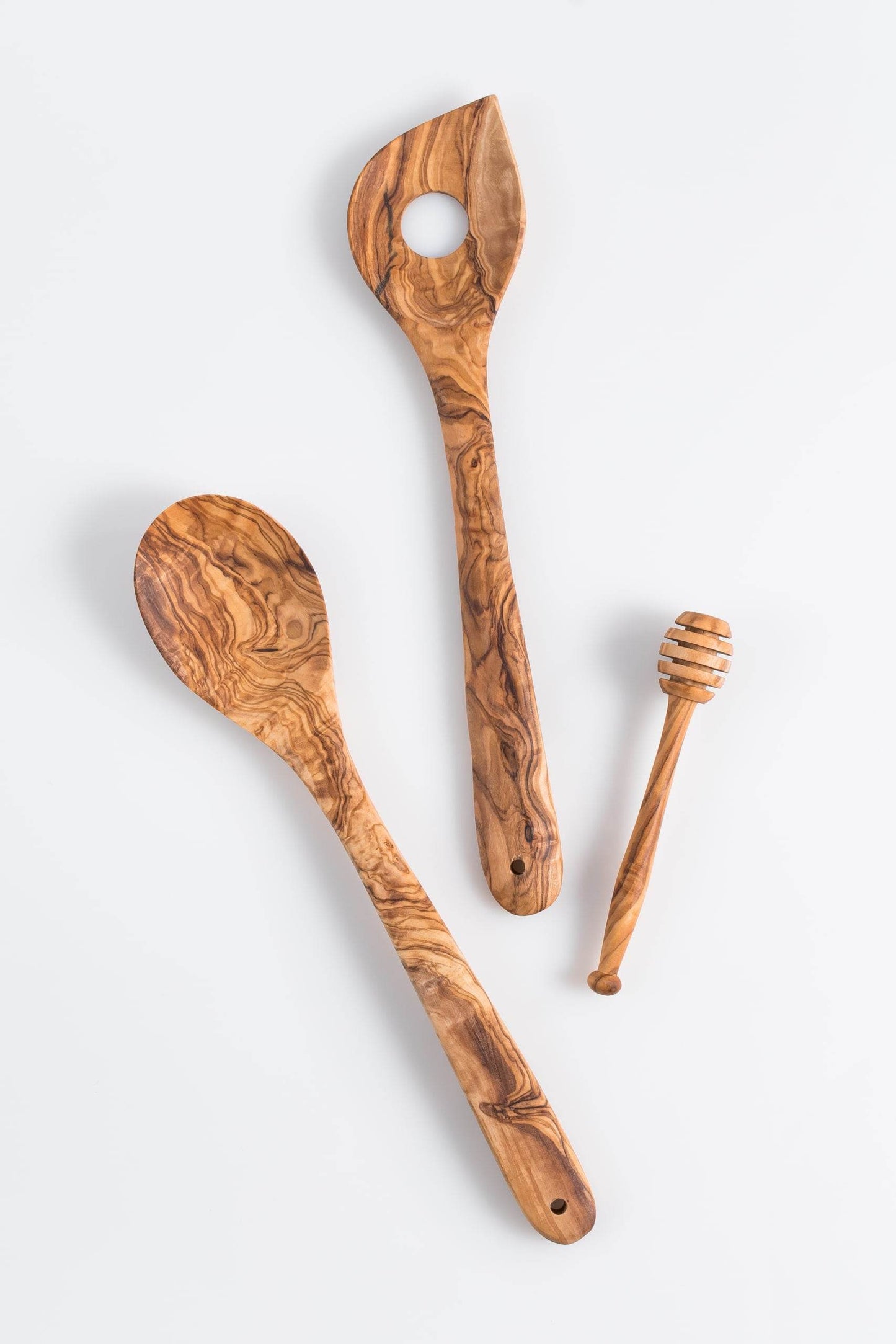 Wooden Utensils Set of 3 - Wooden Spoon ,Risotto Spoon and Honey Stirrer - Darido