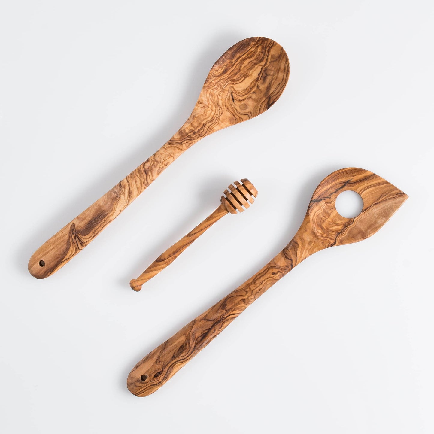 Wooden Utensils Set of 3 - Wooden Spoon ,Risotto Spoon and Honey Stirrer - Darido