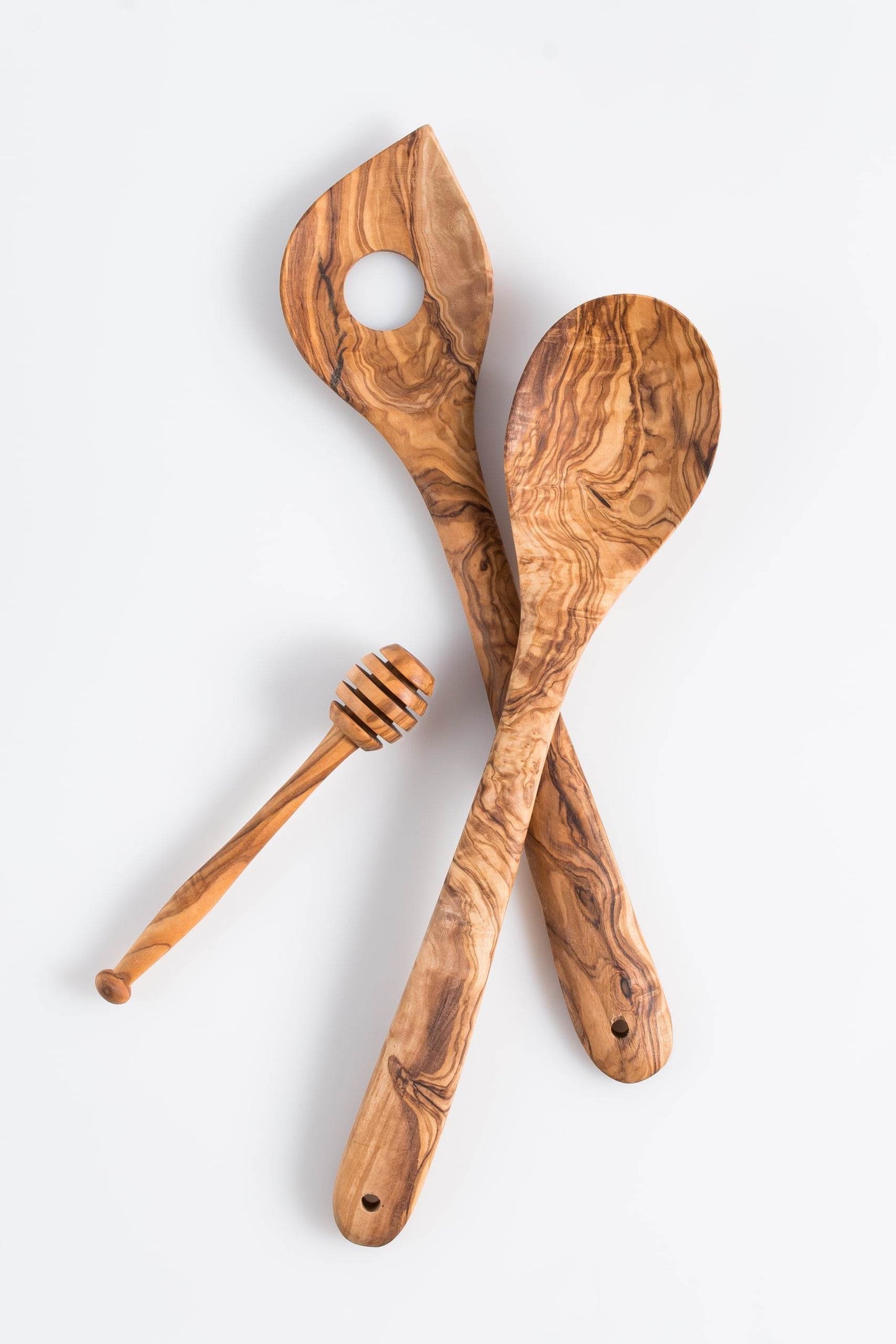 Wooden Utensils Set of 3 - Wooden Spoon ,Risotto Spoon and Honey Stirrer - Darido