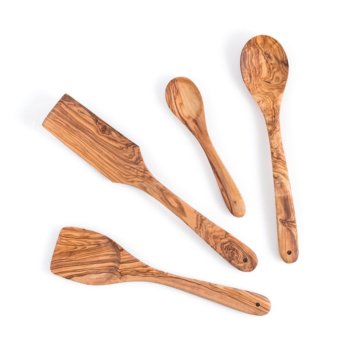 Darido Olive Wood Cooking Utensils Set of 3 with Extra Small Spoon - Darido