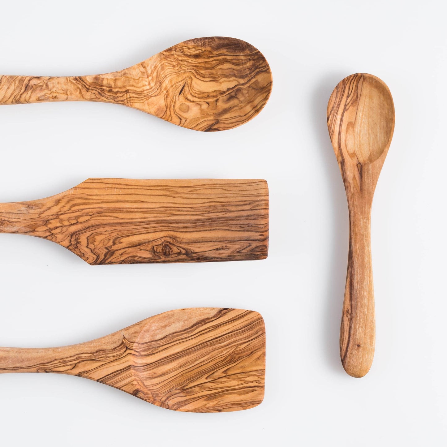 Darido Olive Wood Cooking Utensils Set of 3 with Extra Small Spoon - Darido