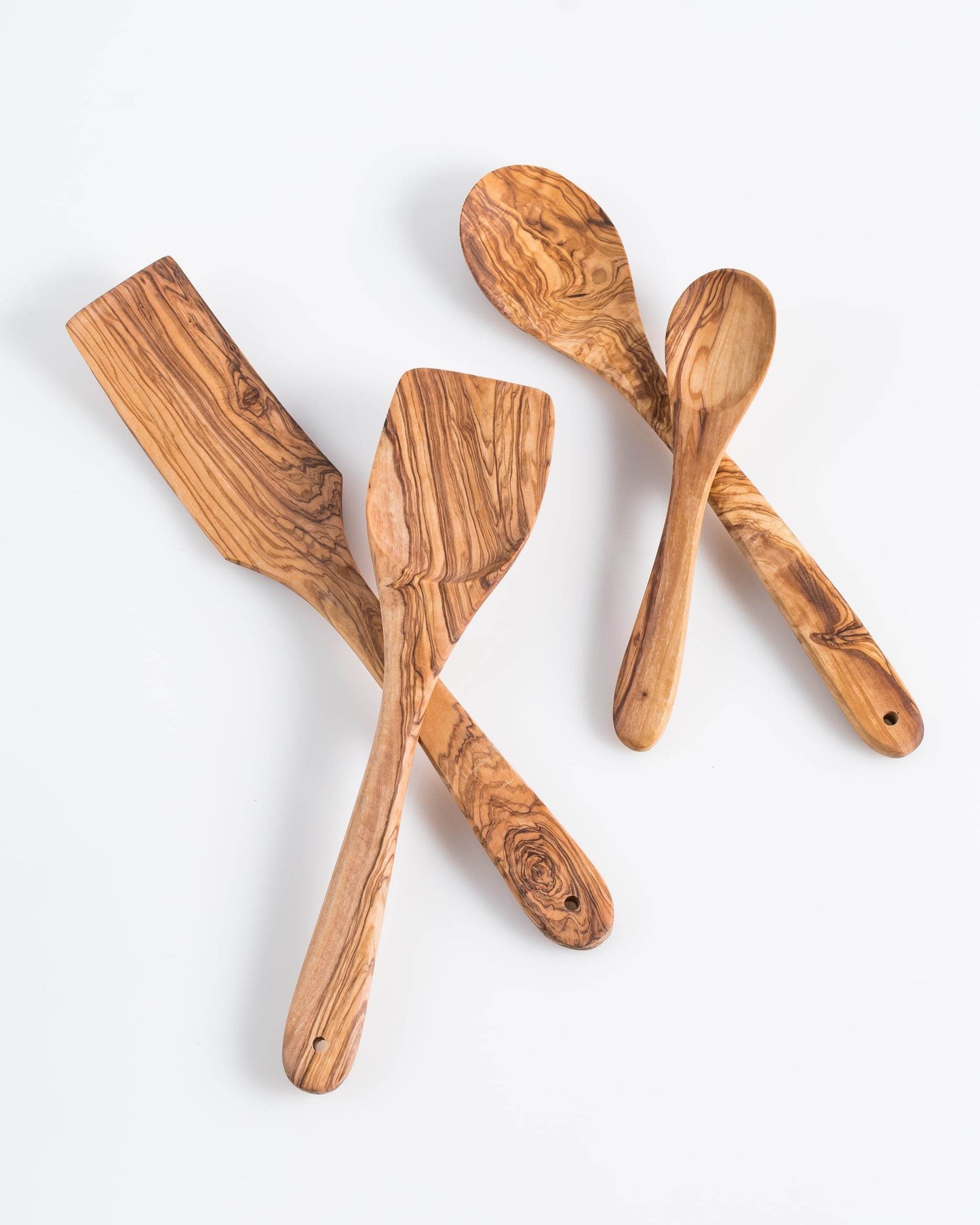 Darido Olive Wood Cooking Utensils Set of 3 with Extra Small Spoon - Darido