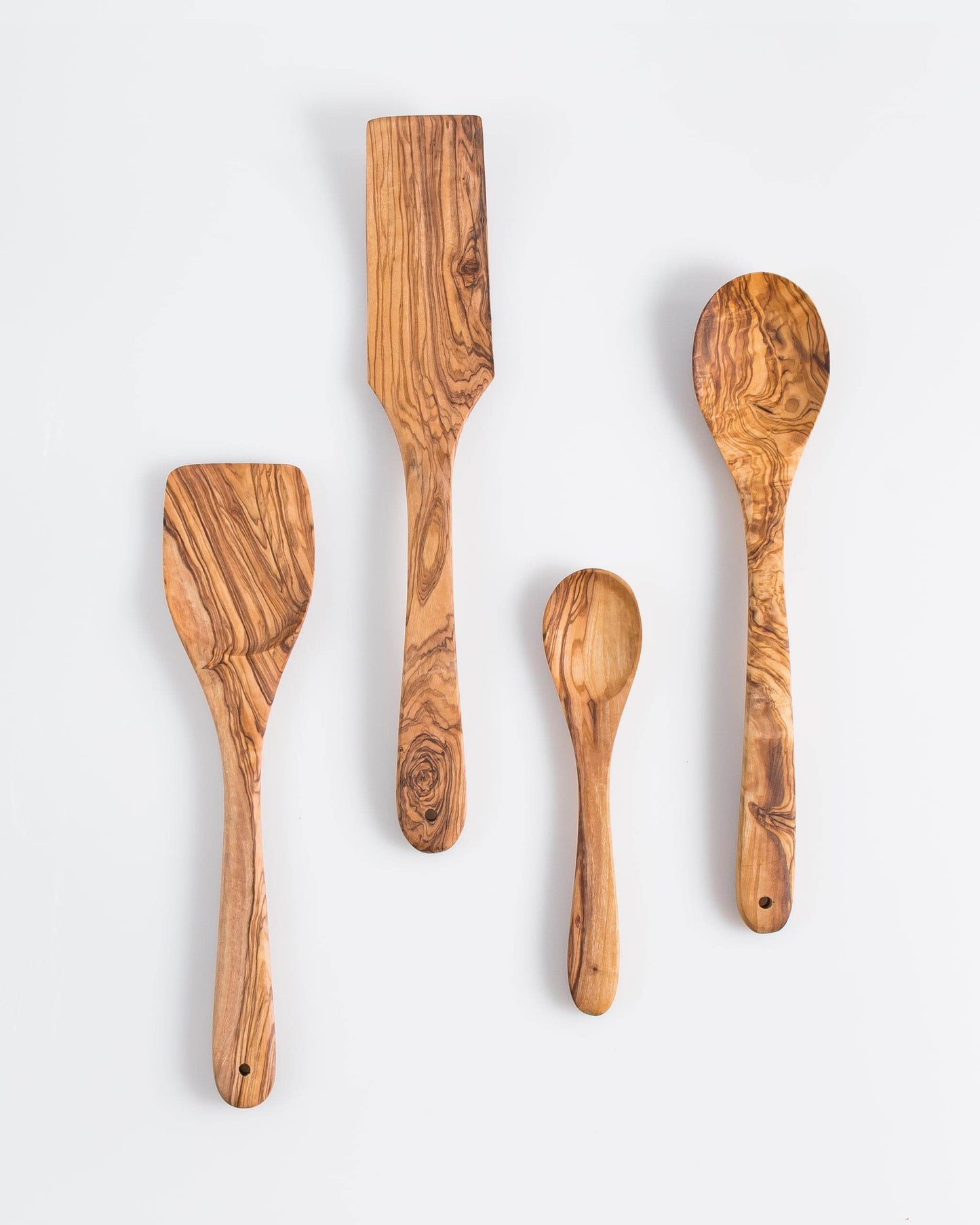 Darido Olive Wood Cooking Utensils Set of 3 with Extra Small Spoon - Darido