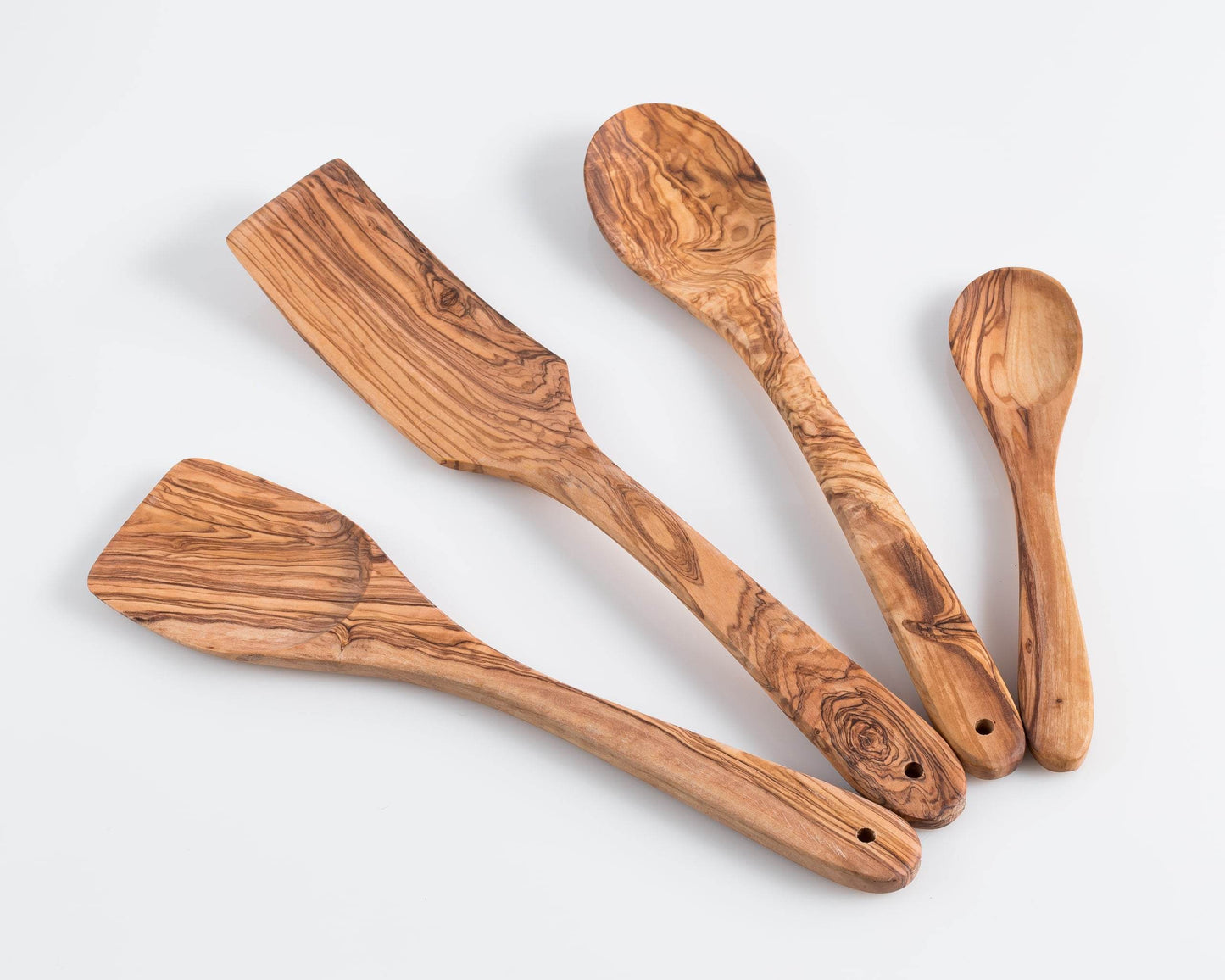 Darido Olive Wood Cooking Utensils Set of 3 with Extra Small Spoon - Darido