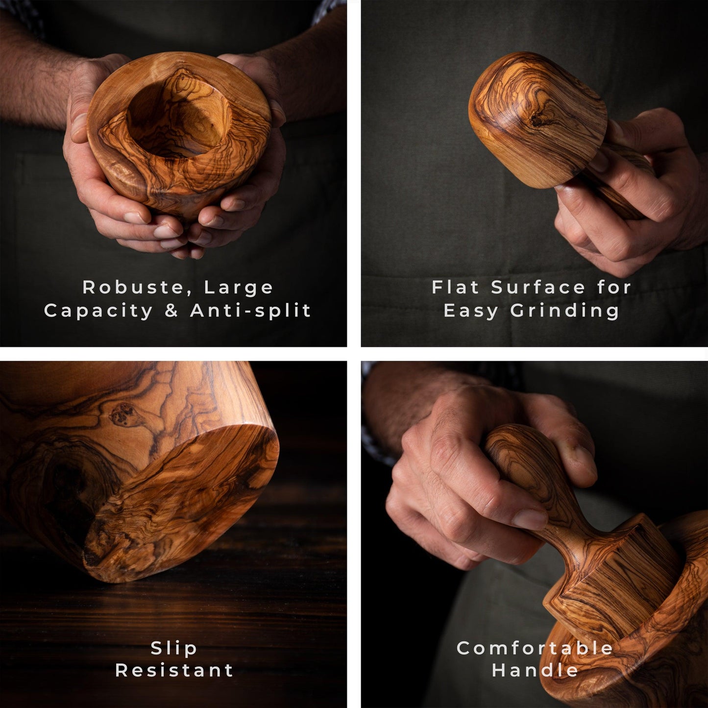 Mortar and pestle set - TH - 18x12cm - Darido