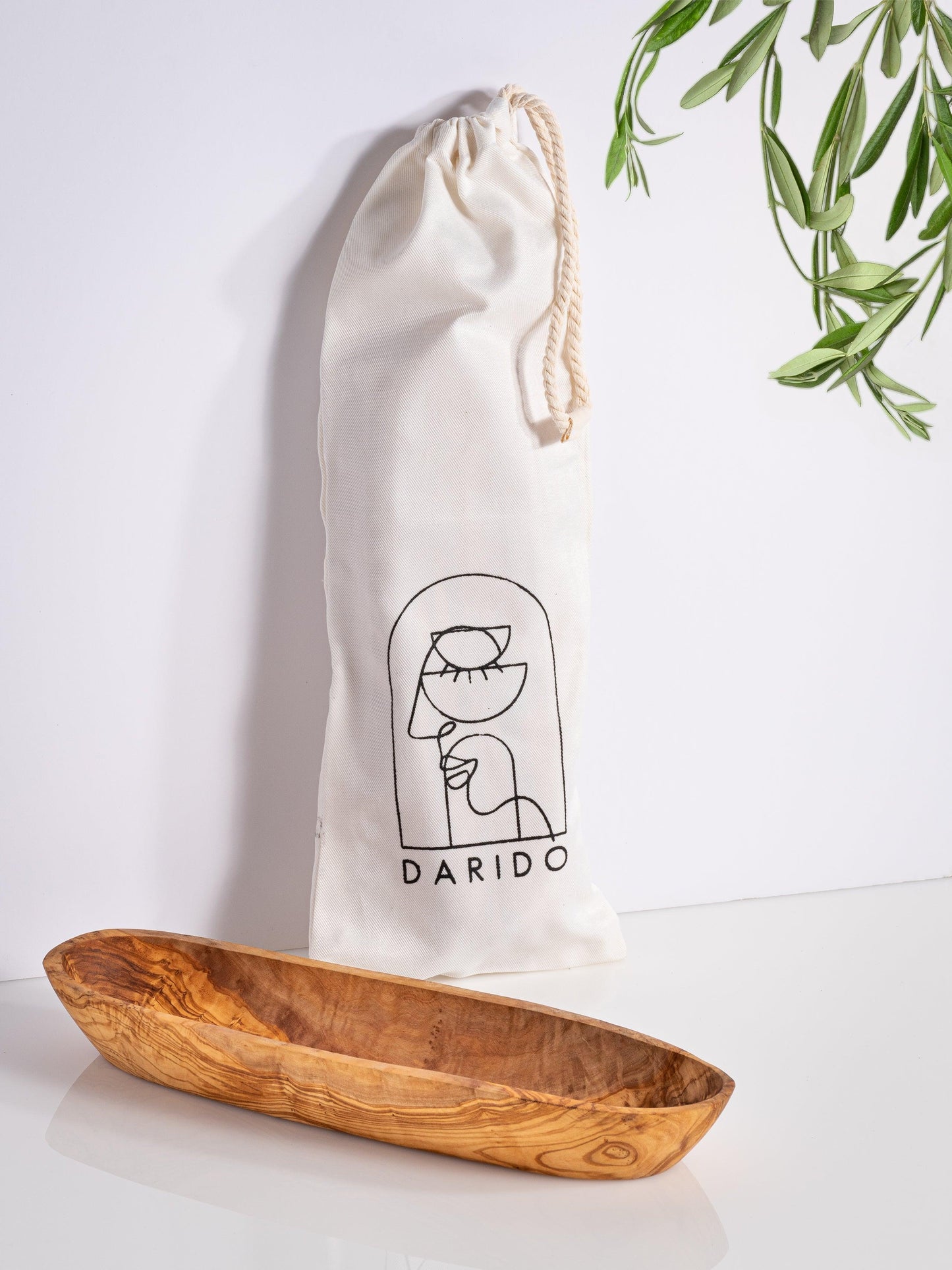Oval Bread and Fruit Basket Olive Wood - Darido