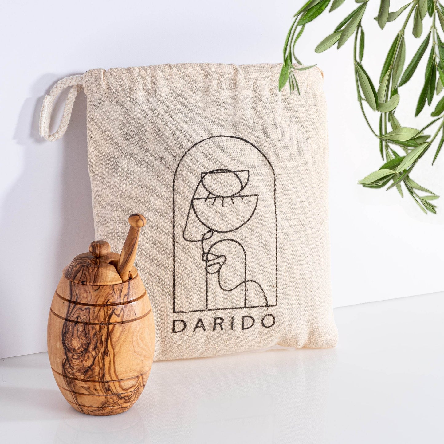 Honey Jar With Spoon -12x8 CM - Darido