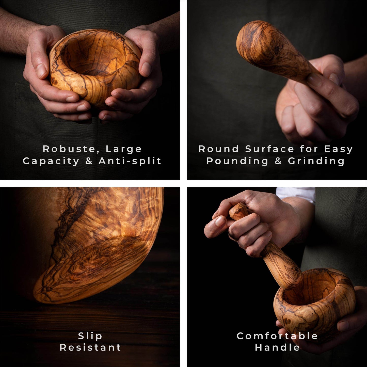 Mortar and Pestle - 14 x 8 x 8 CM Round - Darido