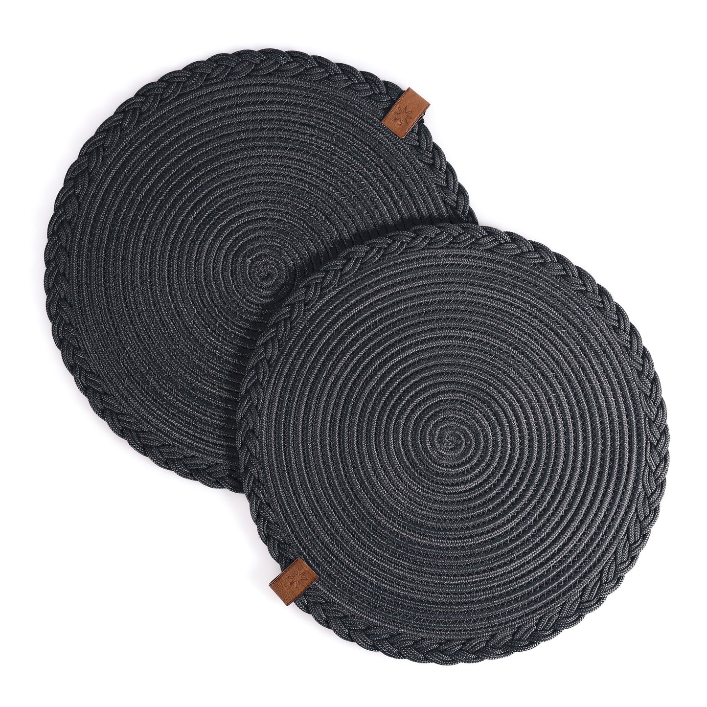 Set of Round Woven Placemats - 32 cm