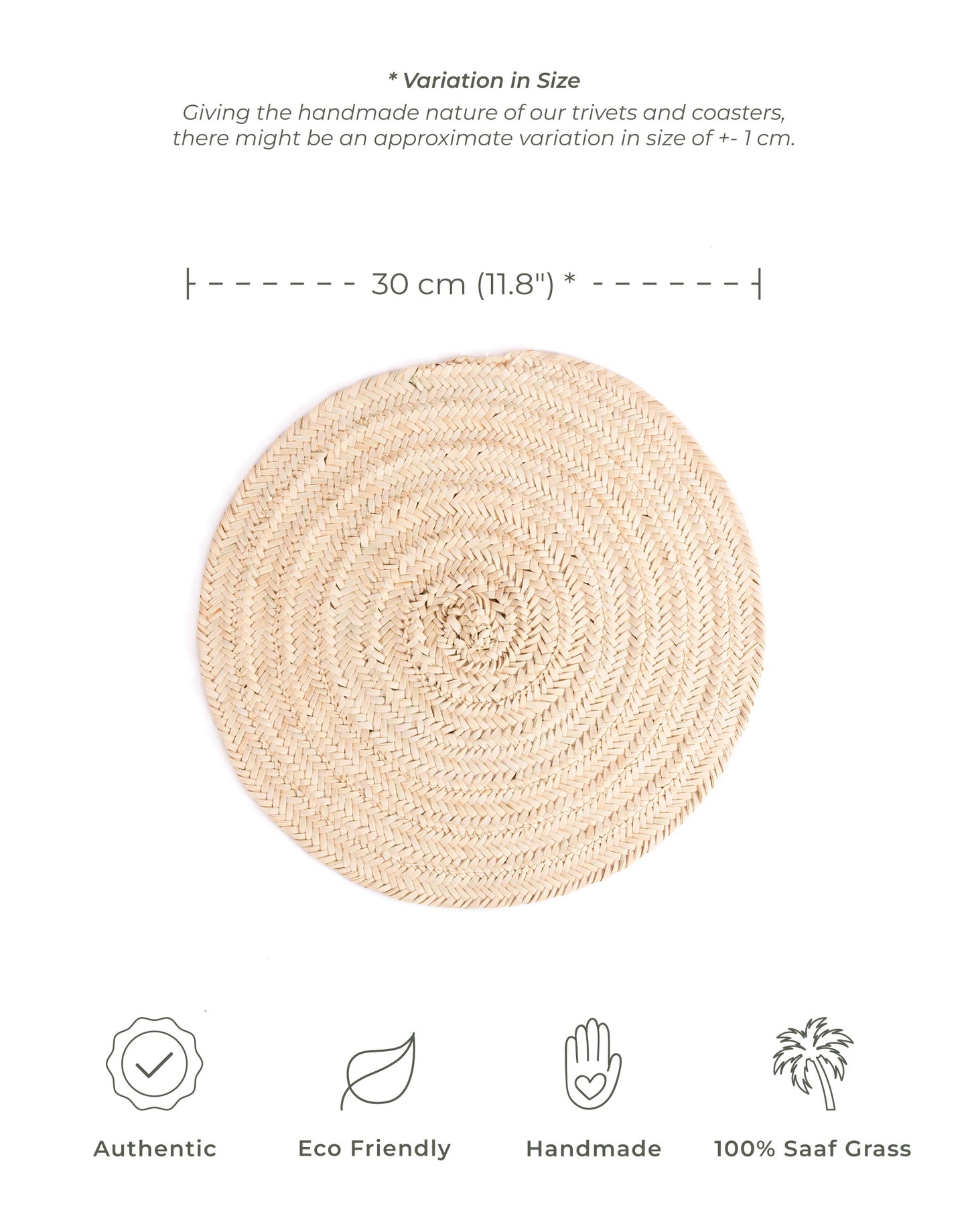 Natural Saaf Placemat - 30 cm