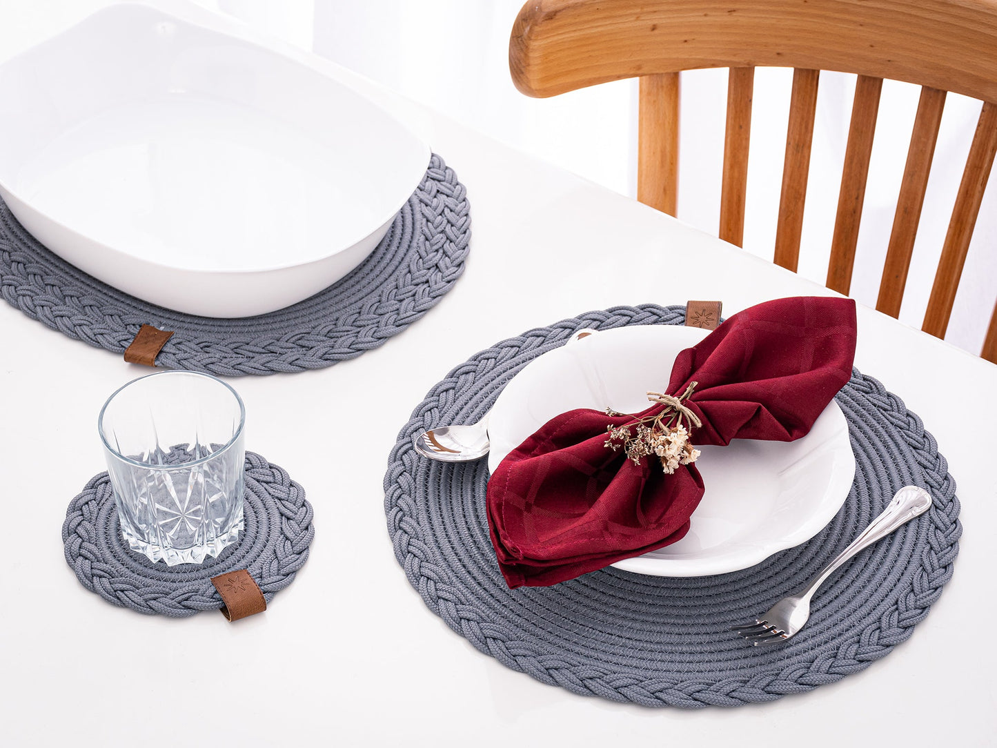 Oval Braided Placemat - 40x30 cm