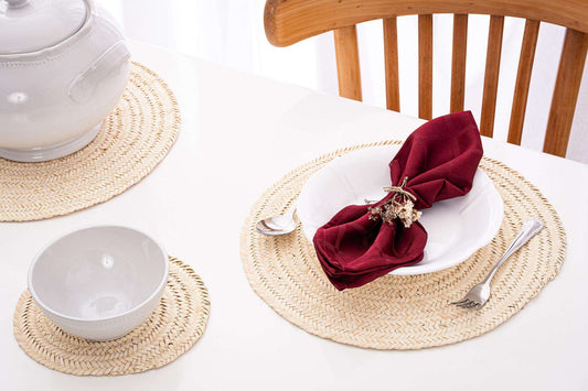 Darido Saaf Grass Woven Round trivet - 35 cm - Darido