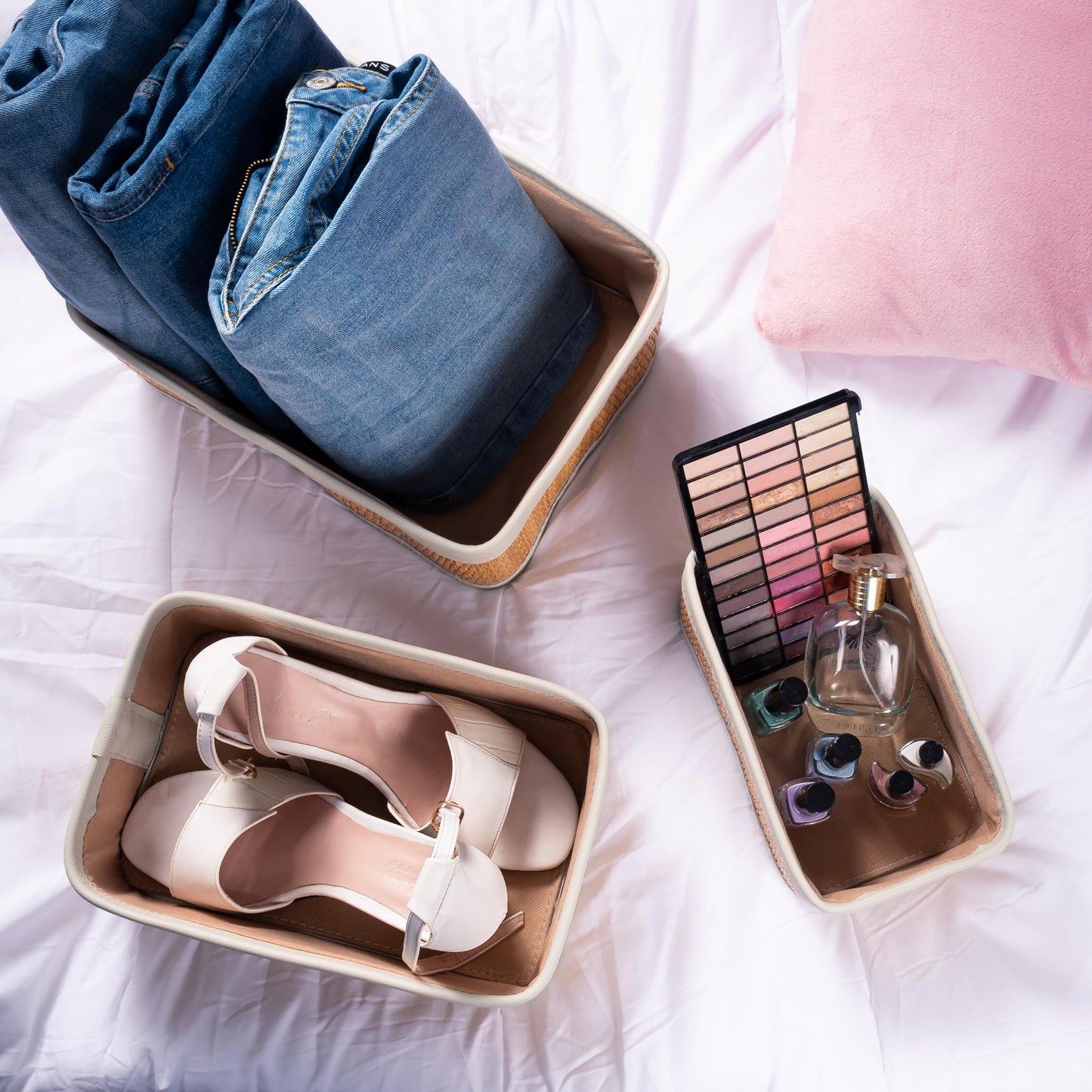 Elegant Smar Baskets - Off-white