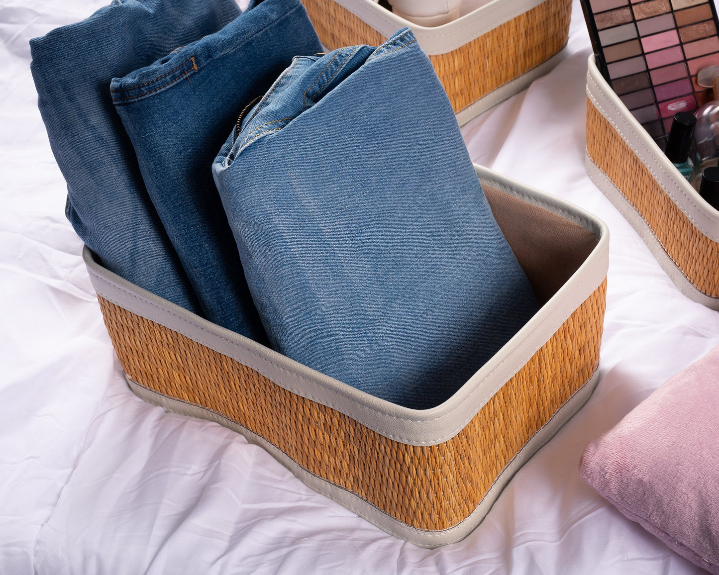 Elegant Smar Baskets - Off-white