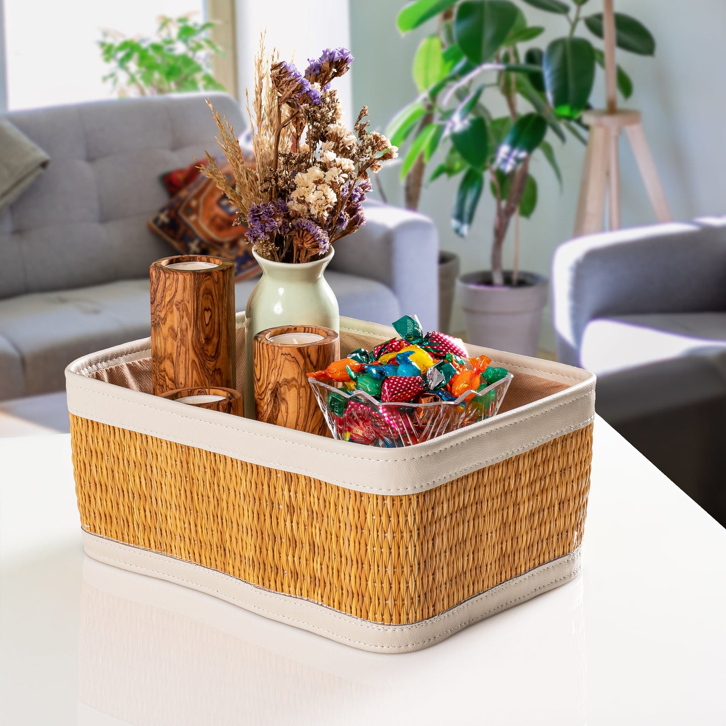 Elegant Smar Baskets - Off-white