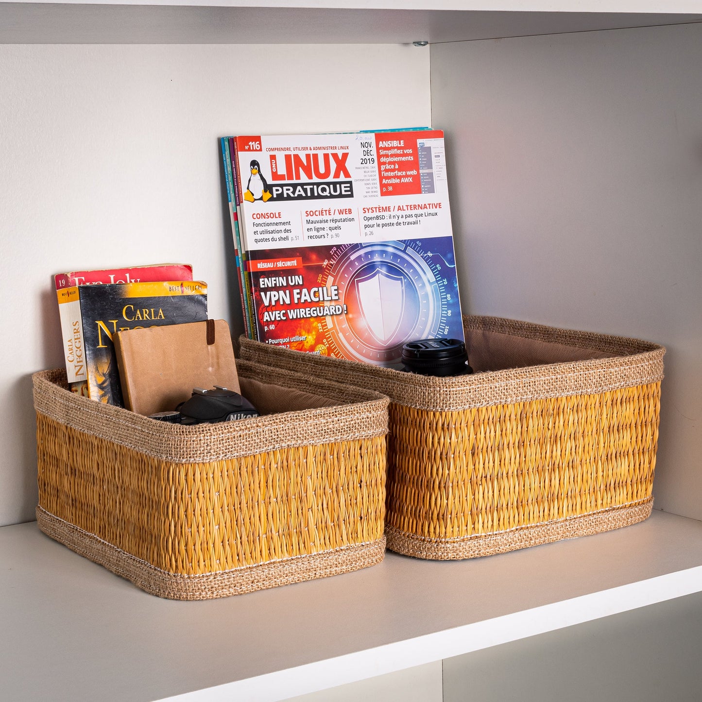 Smar Baskets with Jute Fabric