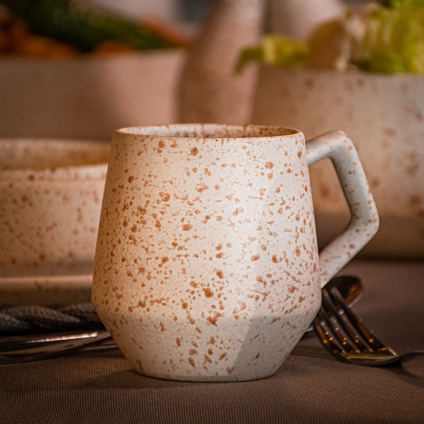 Handmade White Stoneware Table Set – Elegant Artisan Ceramic Dinnerware