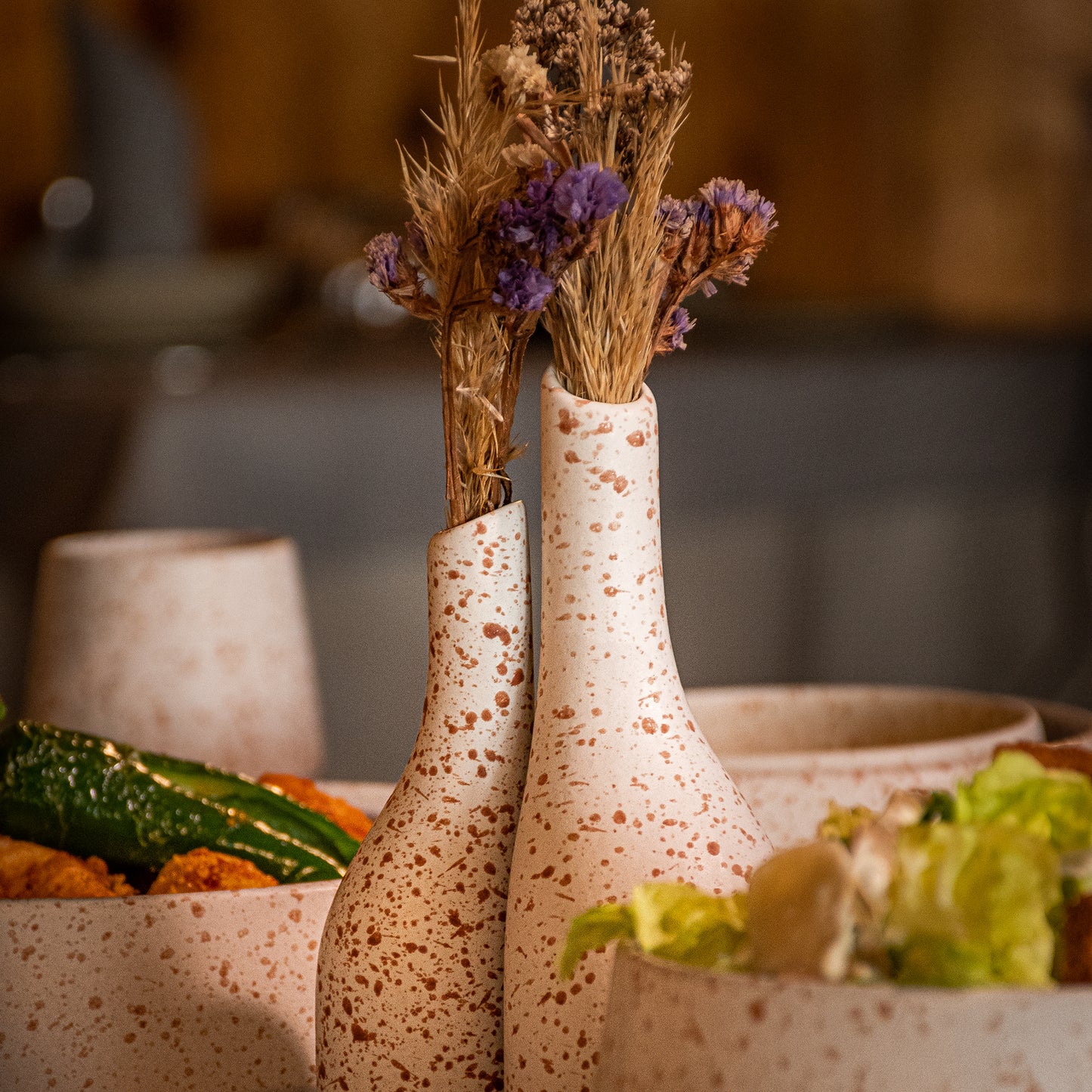 Handmade White Stoneware Table Set – Elegant Artisan Ceramic Dinnerware