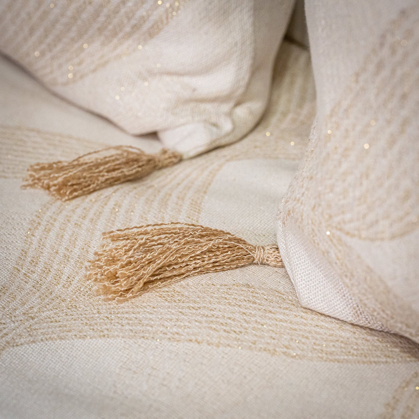 Golden Beige Hayek Bedding Set