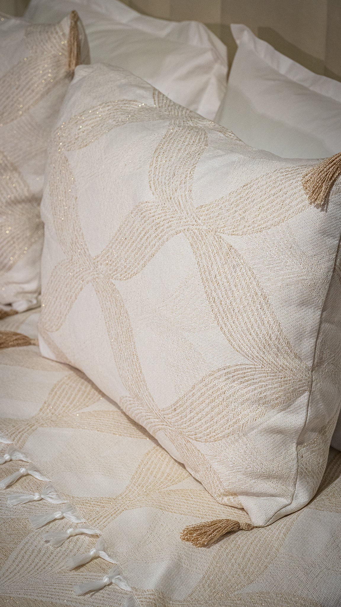 Golden Beige Hayek Bedding Set