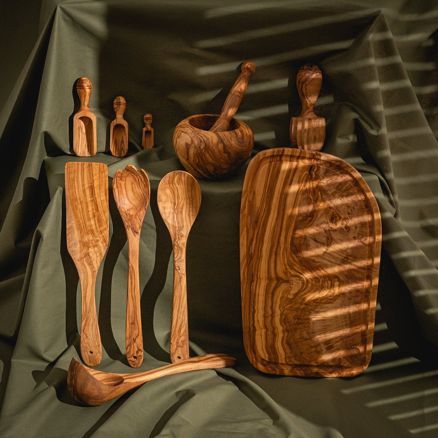 Olive Wood Kitchen Pack - 10 Pieces
