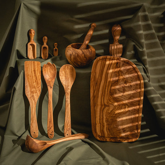 Olive Wood Kitchen Pack - 10 Pieces