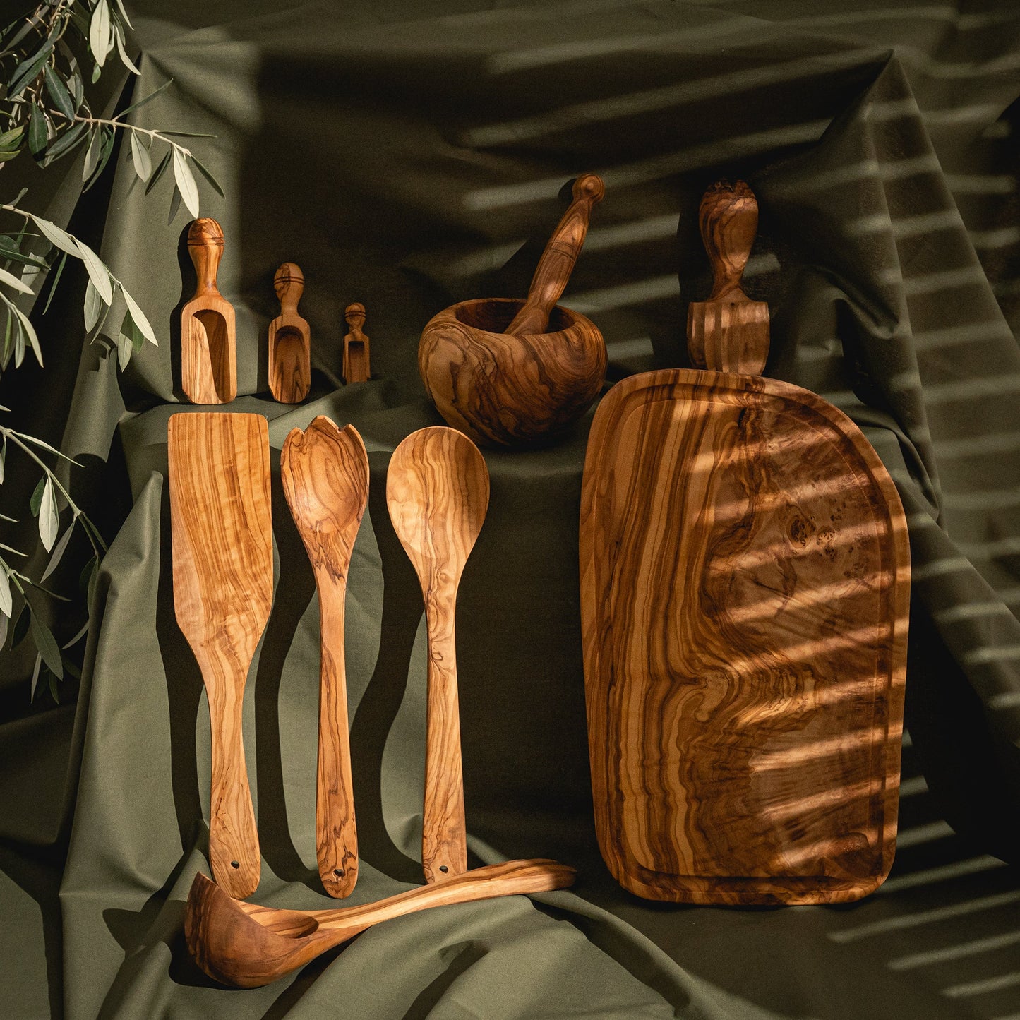Olive Wood Kitchen Pack - 10 Pieces