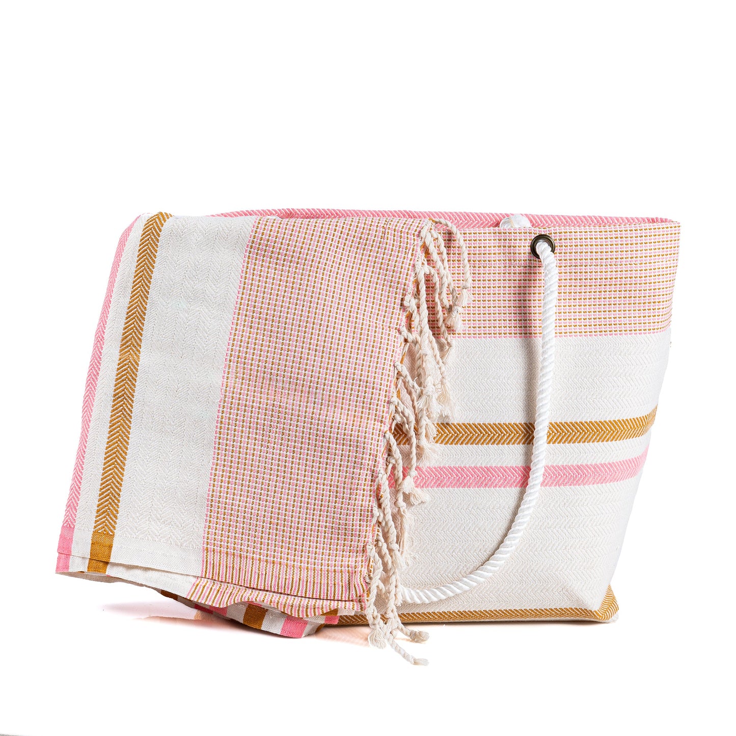 Insulated Beach Bag with Fouta