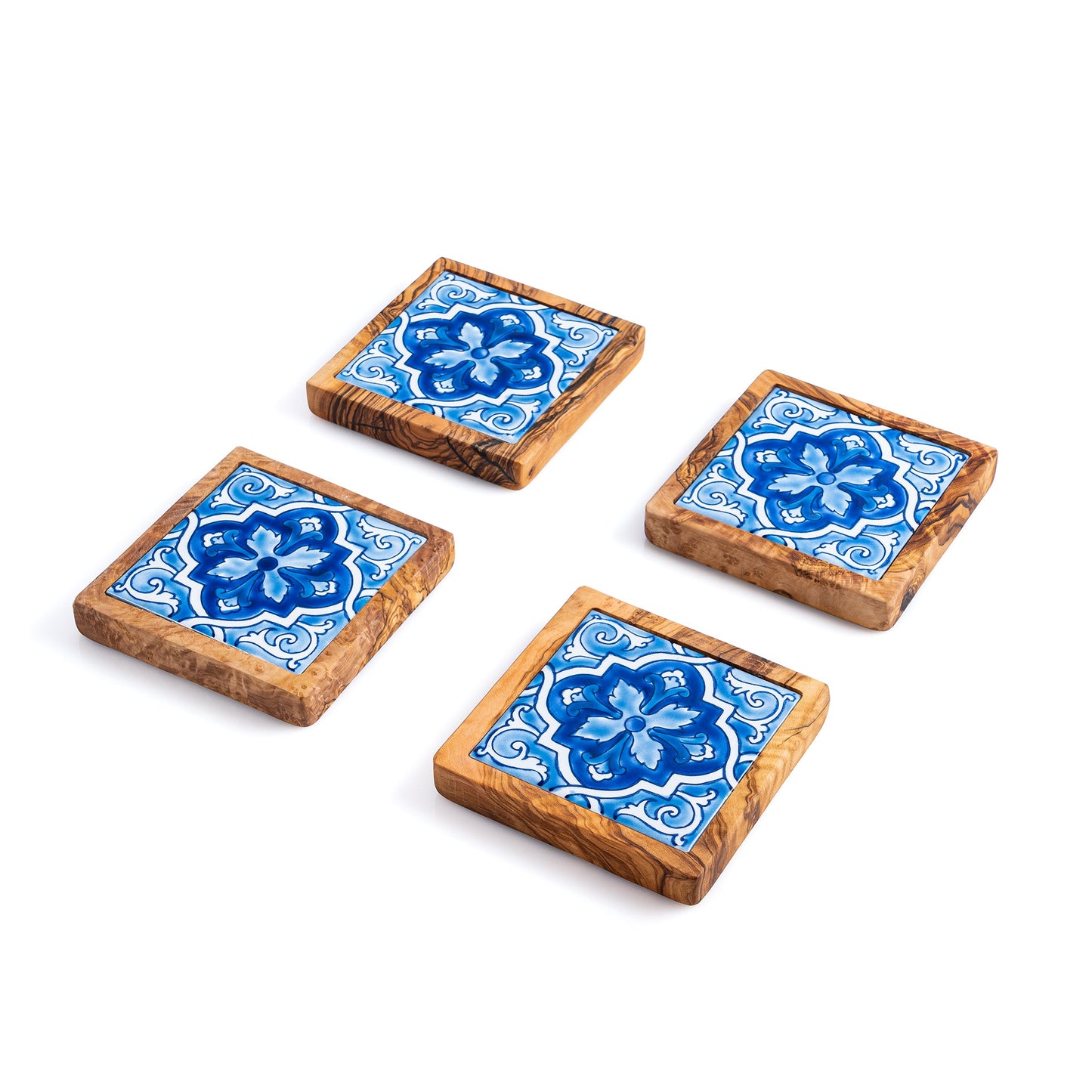 Ceramic Olive Wood Coaster