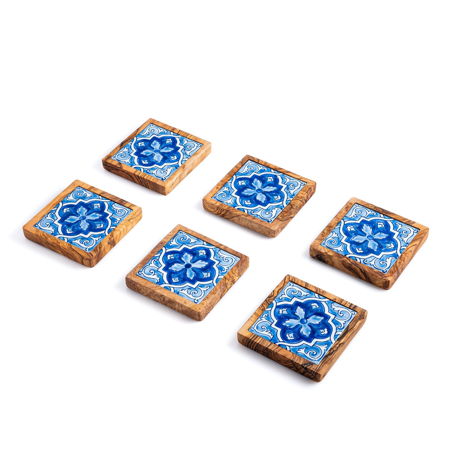 Ceramic Olive Wood Coaster