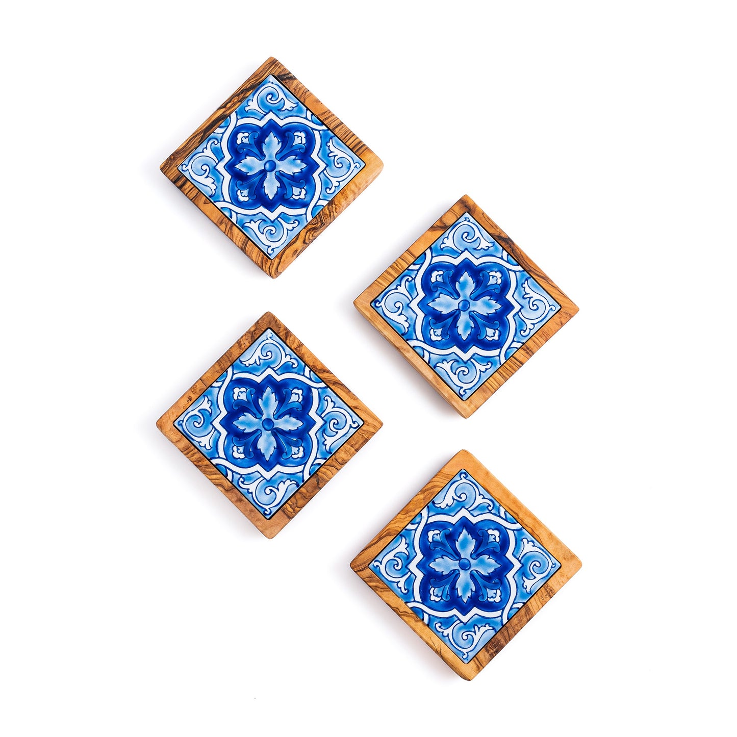 Ceramic Olive Wood Coaster