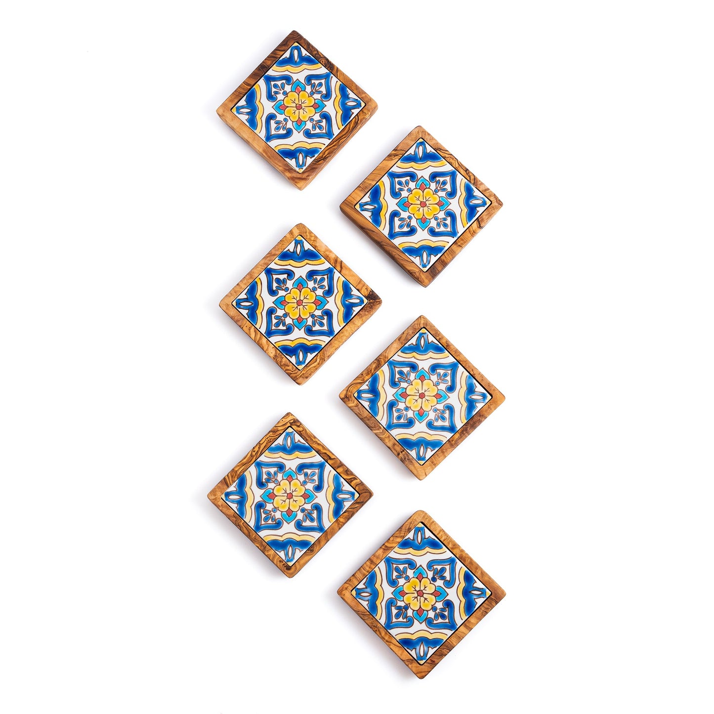 Ceramic Olive Wood Coaster