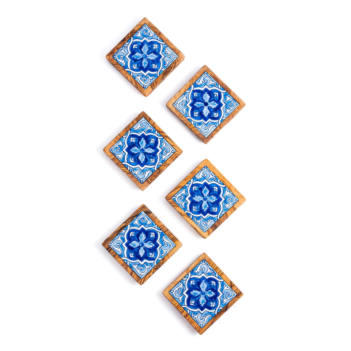 Ceramic Olive Wood Coaster