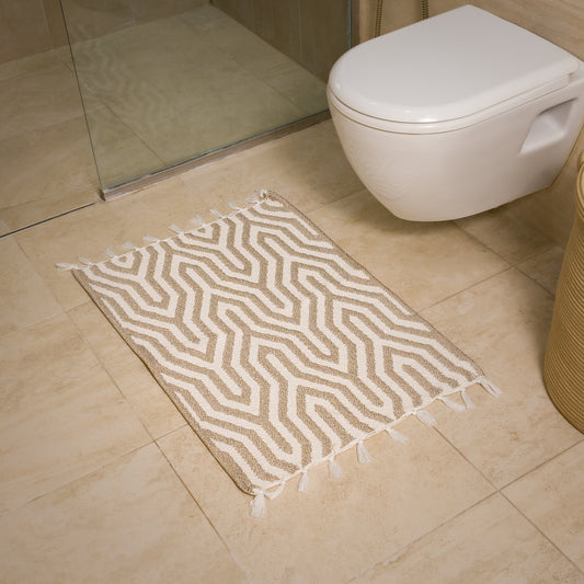 Handmade Cotton Bath Mat Matous | Reversible Bathroom Rug