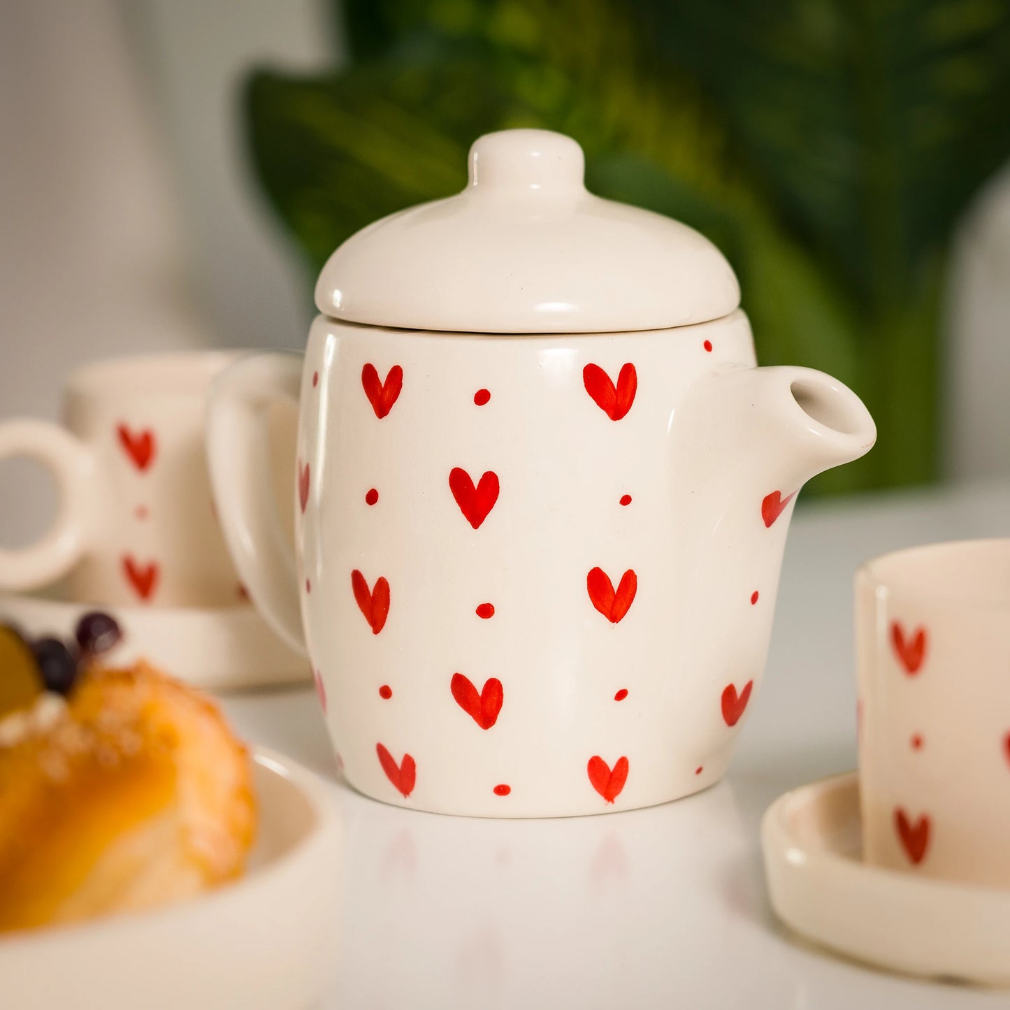 Handmade Ceramic Amora Coffee Set – 2 Person Artisan Service