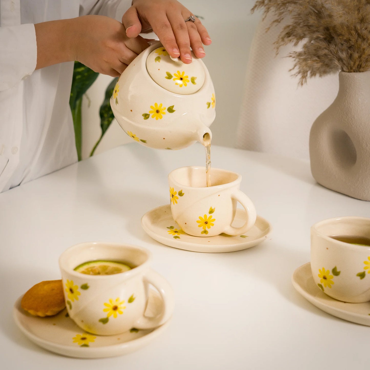 Handmade Ceramic Marguerita Coffee Set – Artisan Ceramic Service