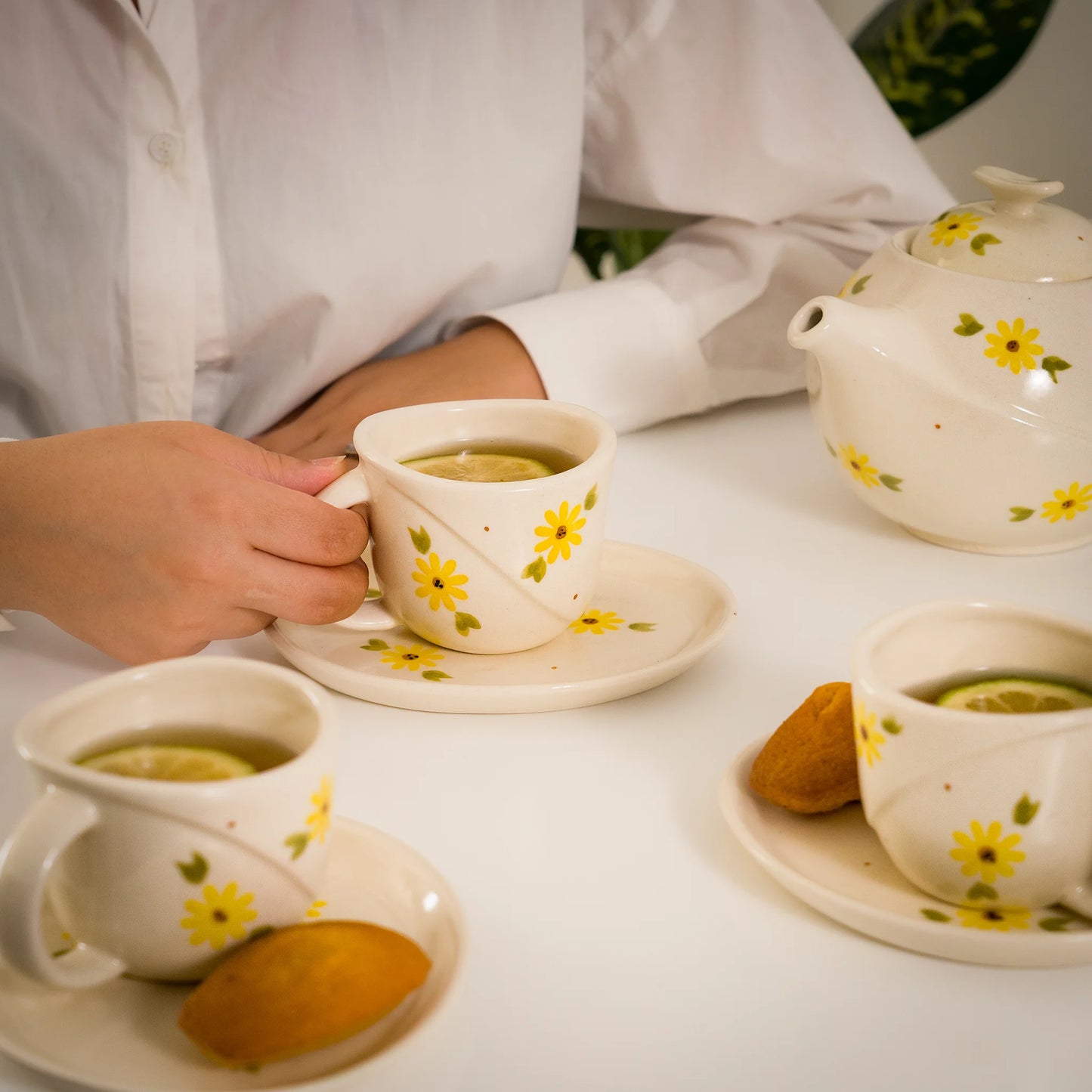 Handmade Ceramic Marguerita Coffee Set – Artisan Ceramic Service