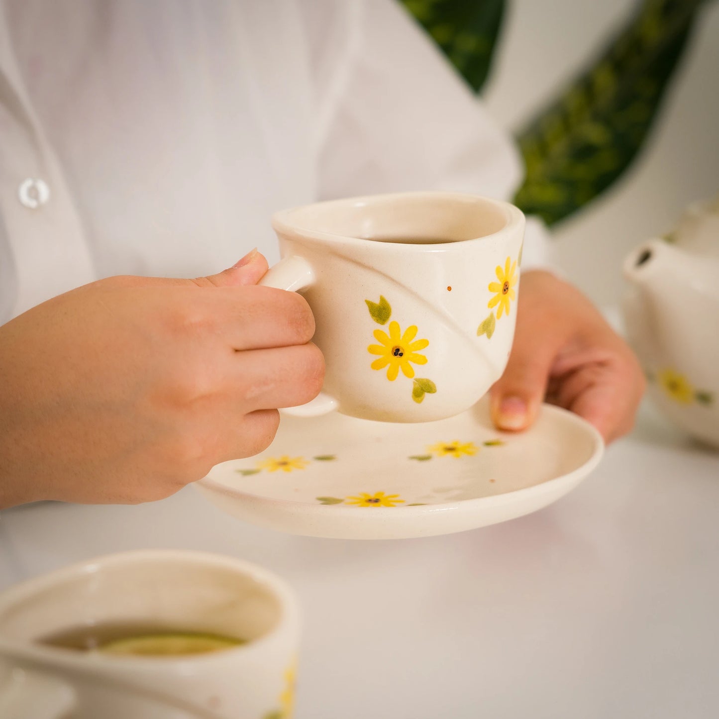 Handmade Ceramic Marguerita Coffee Set – Artisan Ceramic Service