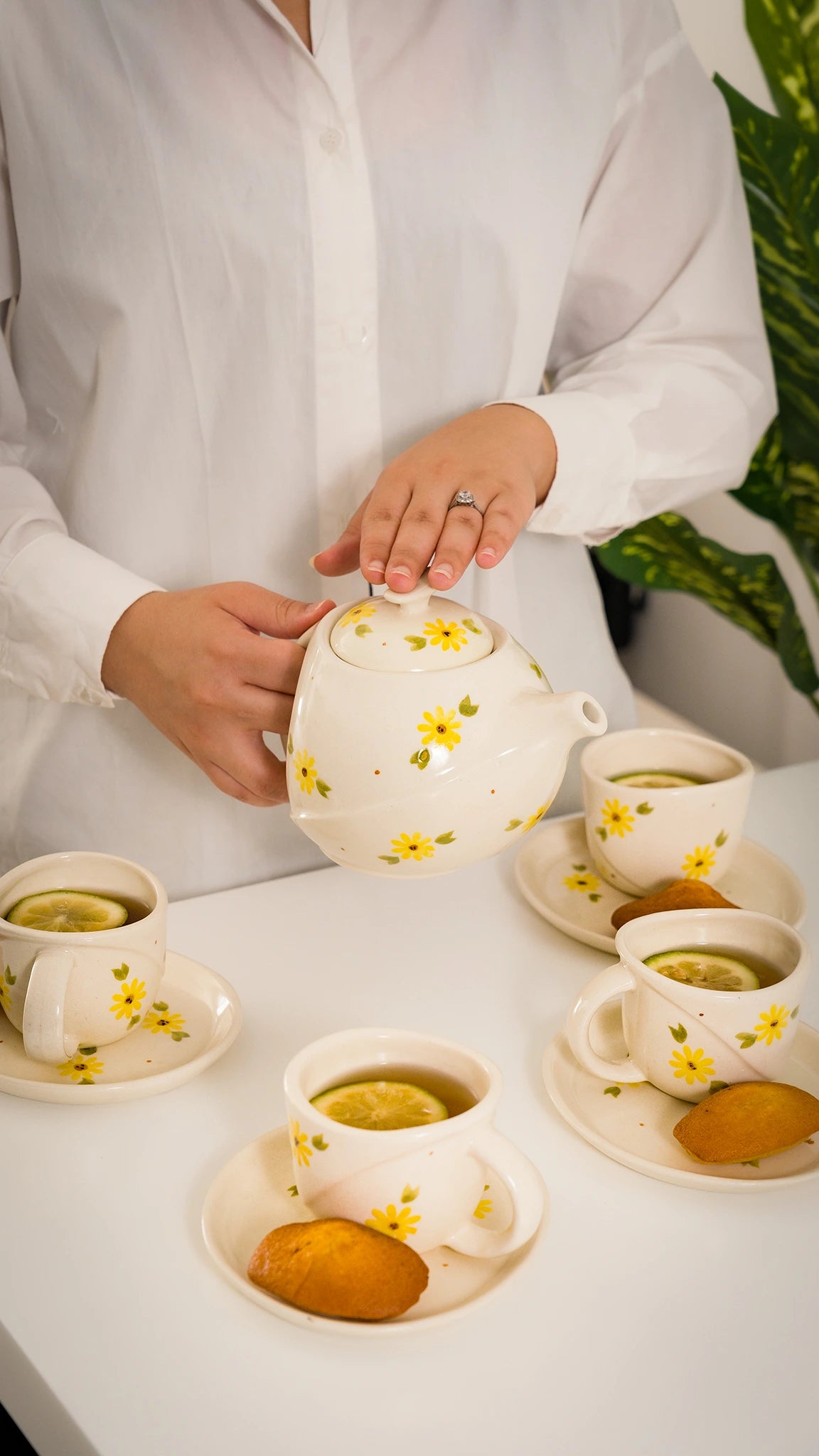 Handmade Ceramic Marguerita Coffee Set – Artisan Ceramic Service