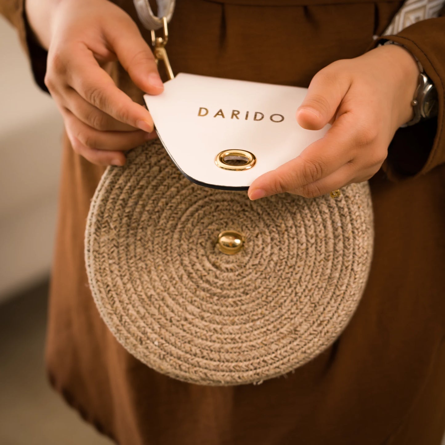 Blana & Amla Round Handbag – Handmade Elegance in Natural Fibers