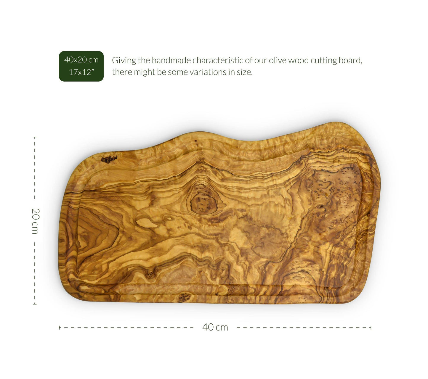Cutting Board with Groove- 40 x 20 cm - Darido