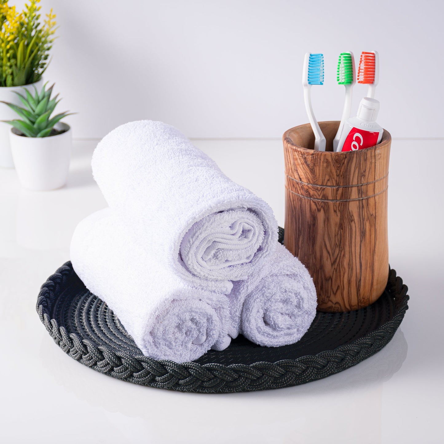 Set of Round Woven Placemats - 32 cm
