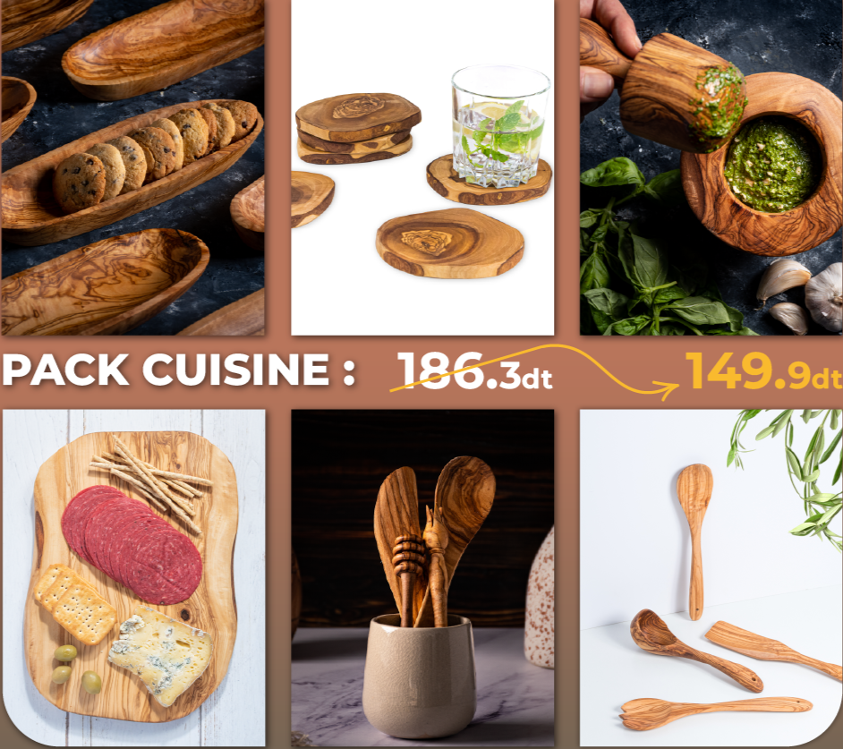 Olive Wood Kitchen Pack