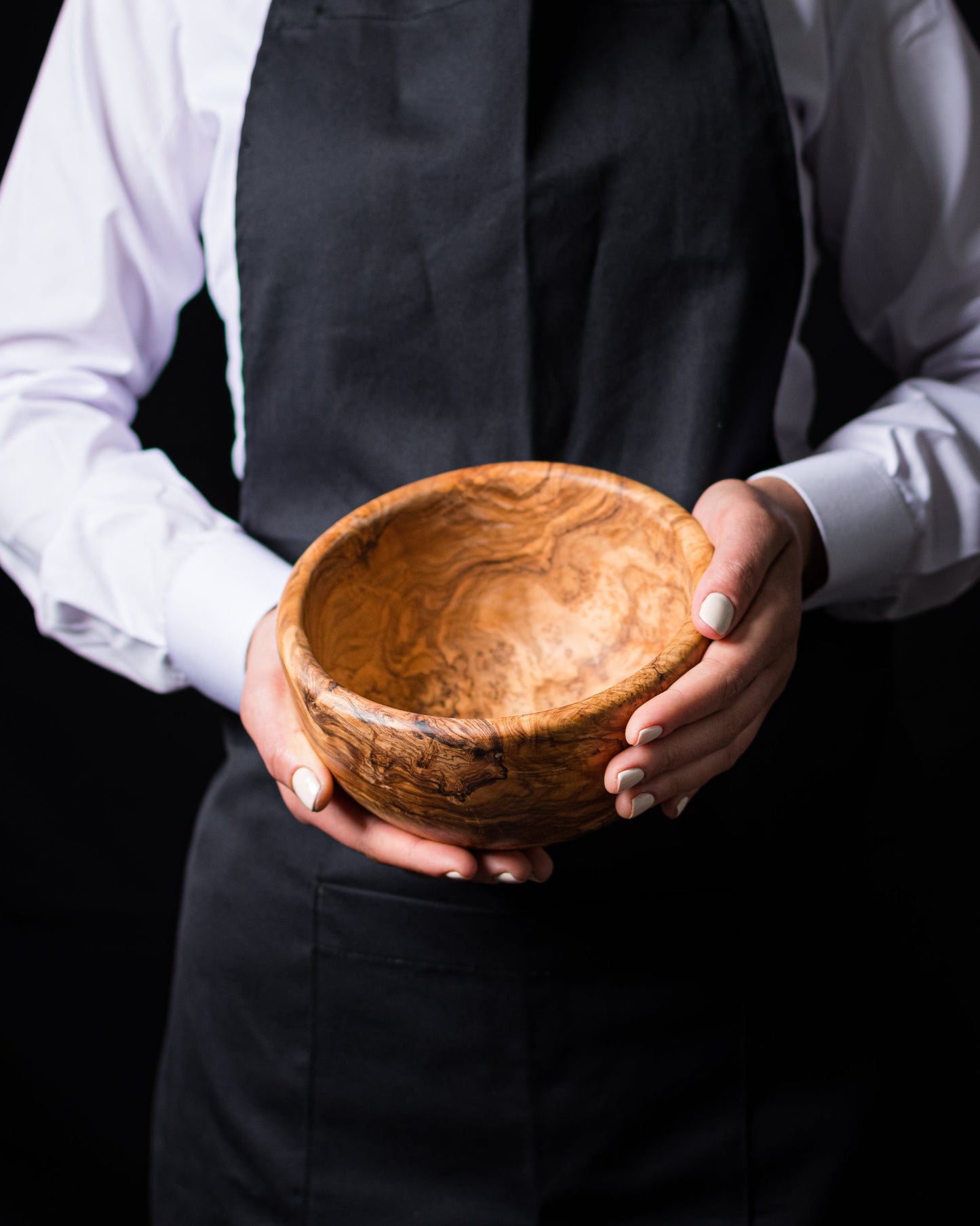 Round Salad Bowl 18x14 cm with Utensils