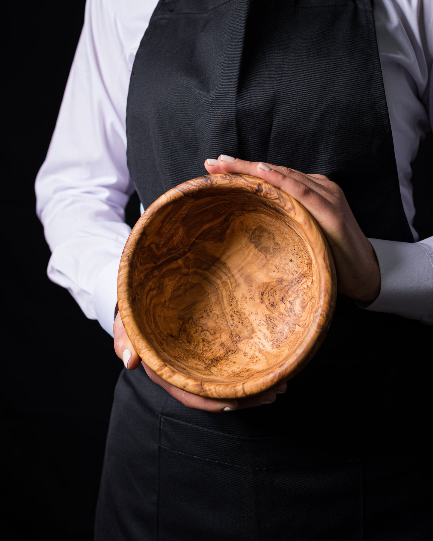 Round Salad Bowl 18x14 cm with Utensils