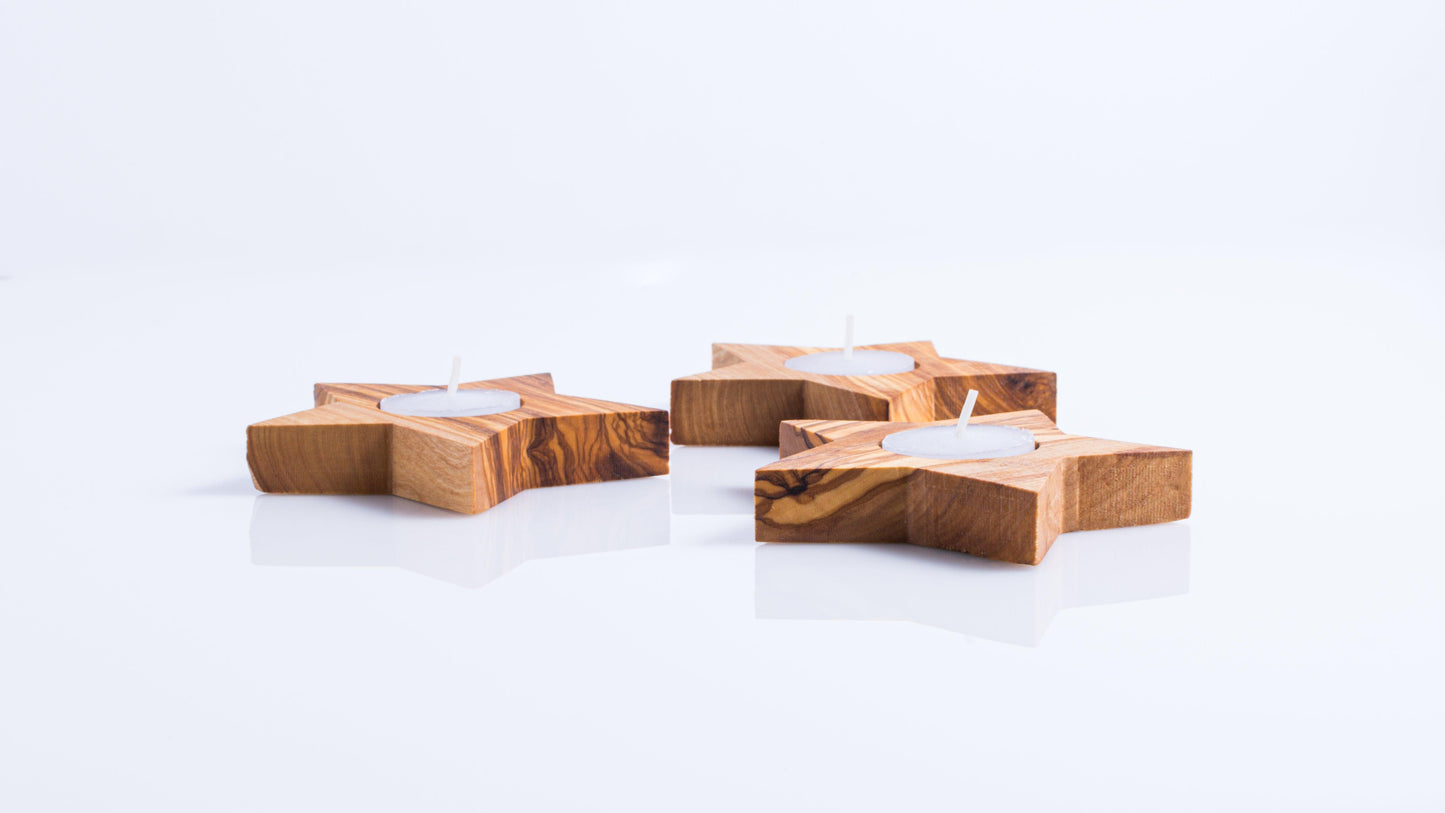 Set of 3 Candle Holders - Star - Darido