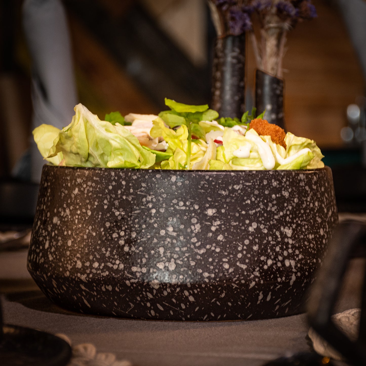 Handmade Black Stoneware Table Set – Elegant Artisan Ceramic Dinnerware
