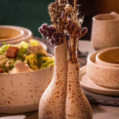 Handmade White Stoneware Table Set – Elegant Artisan Ceramic Dinnerware