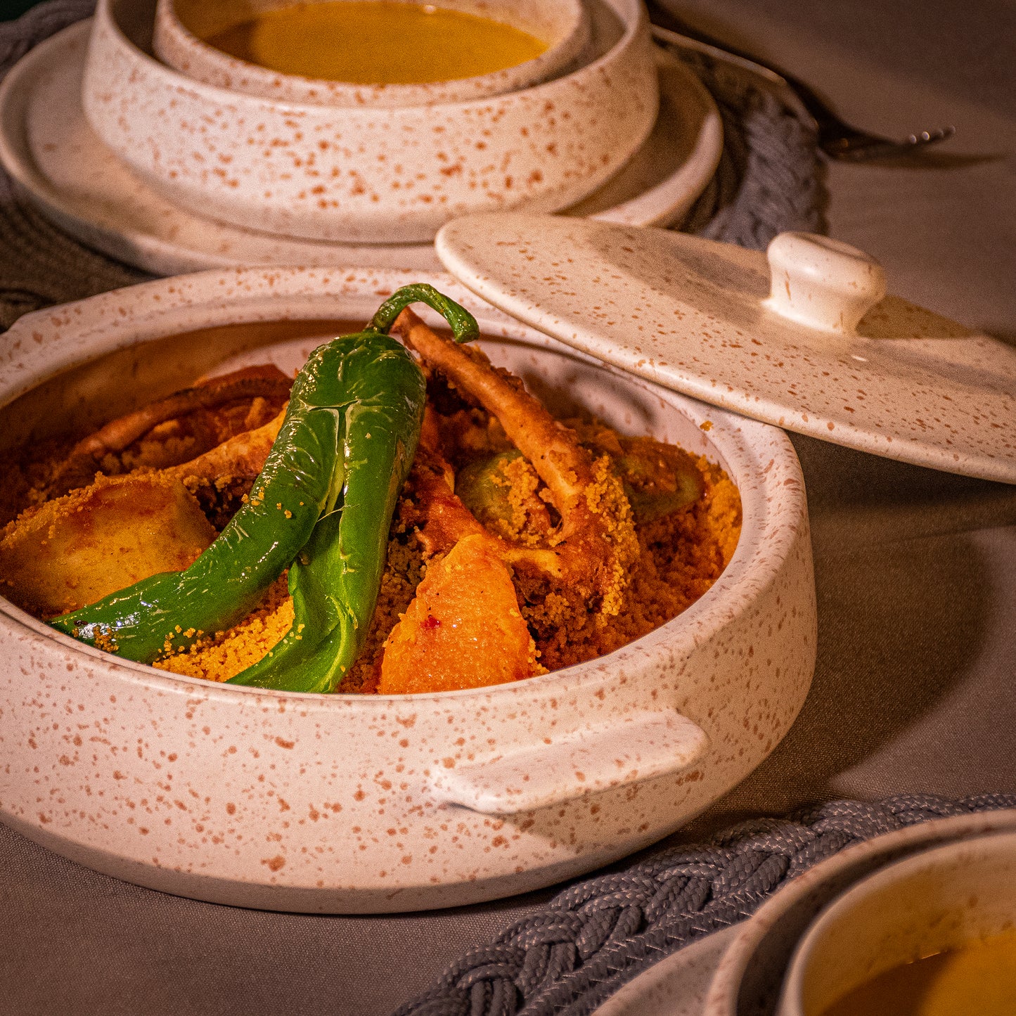 Handmade White Stoneware Table Set – Elegant Artisan Ceramic Dinnerware